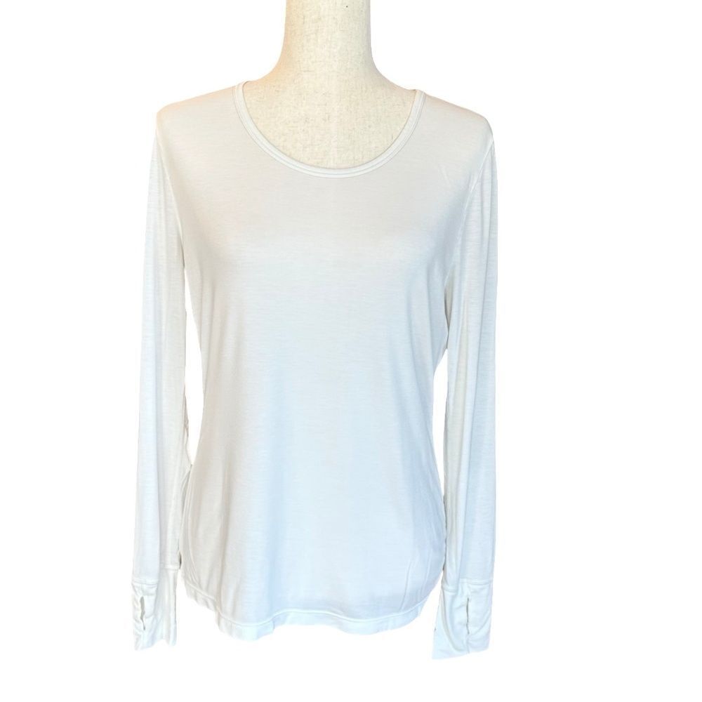 Modern Movement Lightweight Long Sleeve Tee Ivory/Cream Size Large